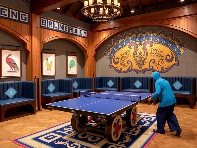 Indian-themed table tennis arenas